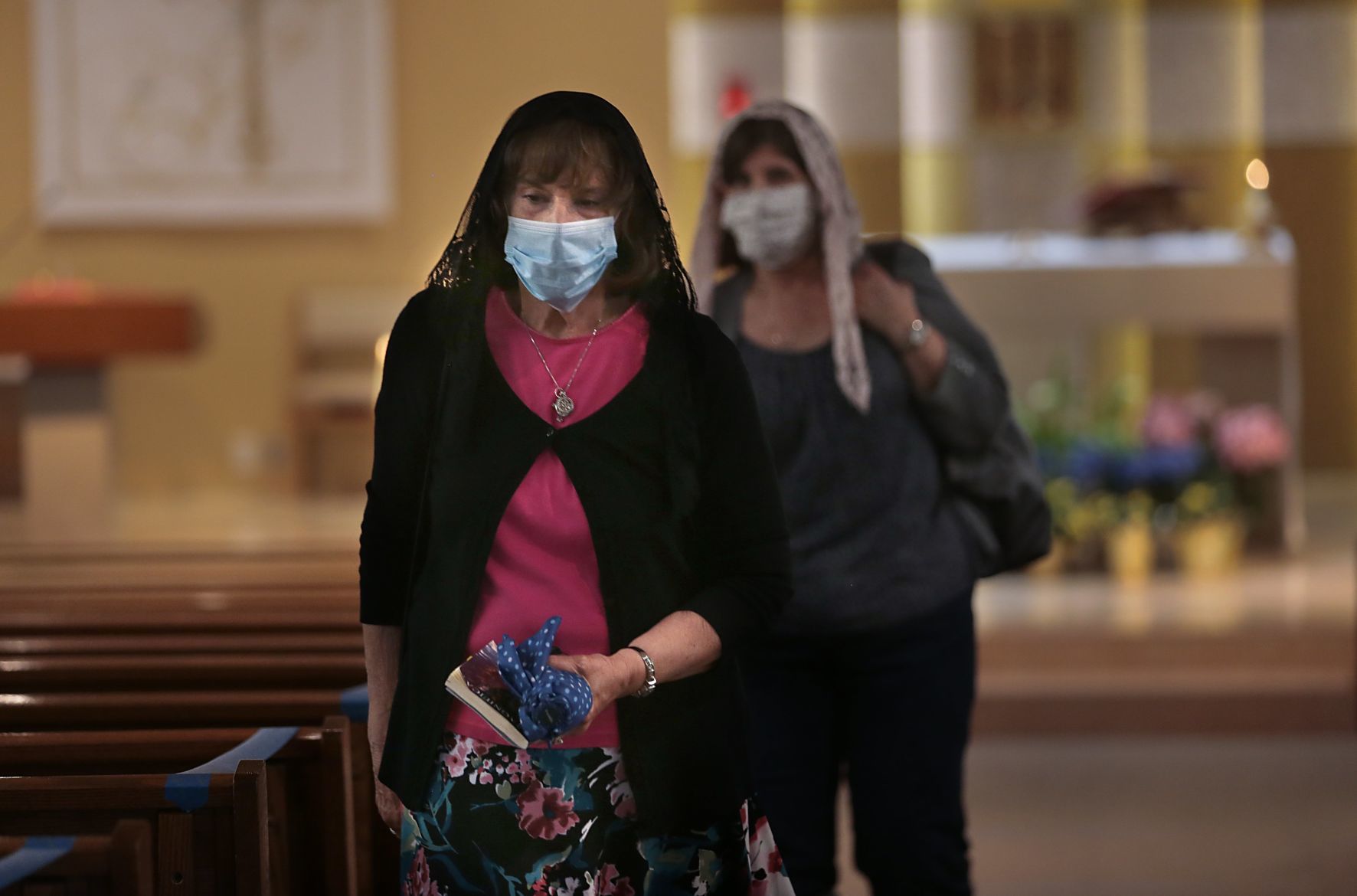 Parishioners return to Mass
